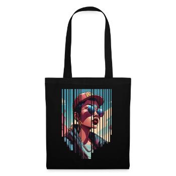 fille girlie sauvage punk freestyle amour peace style - Sac en tissu - noir - Devant