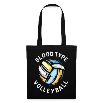Blutgruppe Volleyball - Volleyballer und Vereine - Stoffbeutel - Schwarz - Vorne
