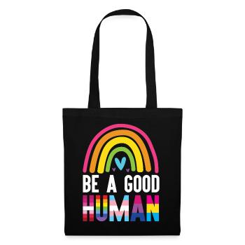 Mois de la fierté LGBT - Be a Good Human - Sac en tissu - noir - Devant