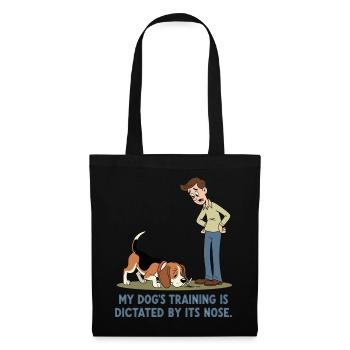 My dog's training is carried out by his nose. - Tote Bag - black - Front