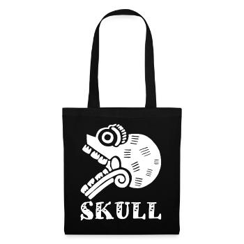 White tribal skull - Tote Bag - black - Front