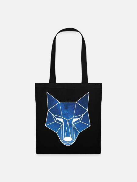Galaktischer Wolfskopf - Stoffbeutel - Schwarz