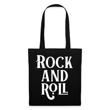 Vintage Rock and Roll Typography Design - Tote Bag - black - Front