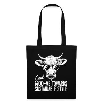 Moo-ve Towards Sustainable Style - Tote Bag - black - Front
