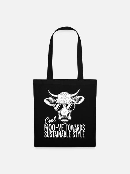Moo-ve Towards Nachhaltigem Stil - Stoffbeutel - Schwarz
