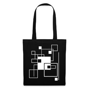 Composition géométrique de la mosaïque - Sac en tissu - noir - Devant