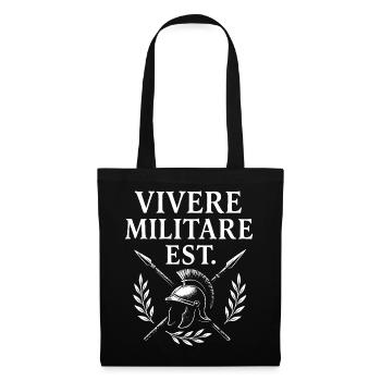 Vivere Militare Est Emblème - Sac en tissu - noir - Devant