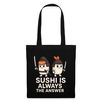 Le sushi est toujours la solution - Sac en tissu - noir - Devant