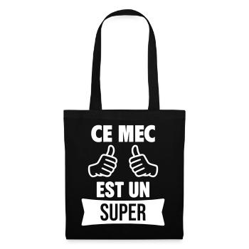 Ce Mec Est Un Super Personnalisable cadeau perso - Sac en tissu - noir - Devant