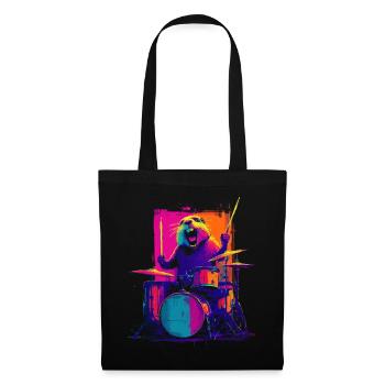 Groundhog on Drums - Rock Drummer Gift - Tote Bag - black - Front