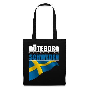 Göteborg - Stoffbeutel - Schwarz - Vorne