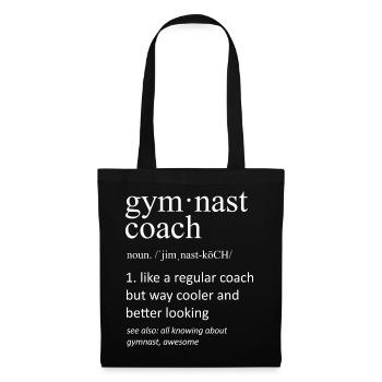 Gymnast Coach Definition Funny Typography Art - Tote Bag - black - Front