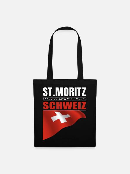 St. Moritz - Stoffbeutel - Schwarz