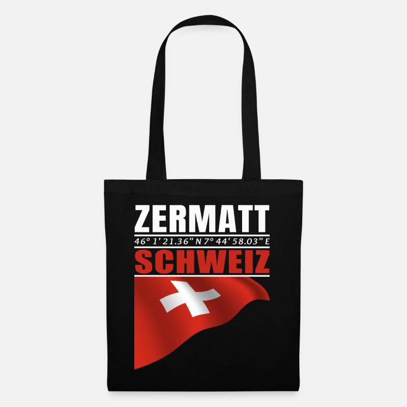 Zermatt - Stoffbeutel - Schwarz