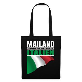 Milan - Sac en tissu - noir - Devant