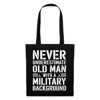 Never Underestimate Old Man Military - Tote Bag - black - Front