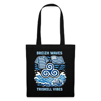 Waves Breizh Triskel Vibes Tee - Stoffbeutel - Schwarz - Vorne