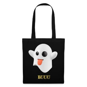 Fantôme duveteux à la langue - Sac en tissu - noir - Devant