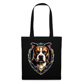 American Staffordshire Head - Sac en tissu - noir - Devant