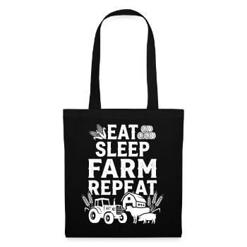 Eat Sleep Farm Repeat Country - Tote Bag - black - Front
