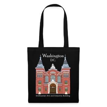 Washington DC., Handzeichnung Museum - Stoffbeutel - Schwarz - Vorne