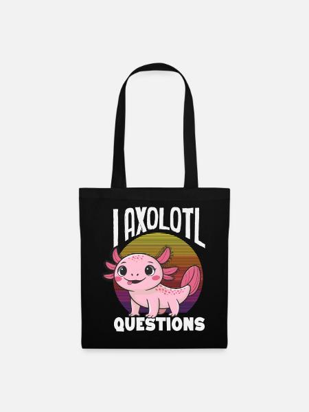 Süßes Axolotl Kawaii Axolotl Liebhaber - Stoffbeutel - Schwarz
