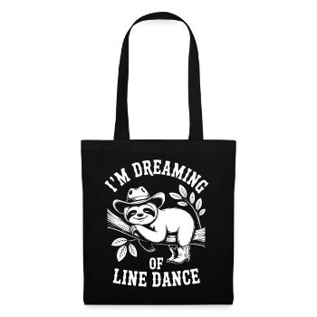 Sloth dreams of line dancing - Tote Bag - black - Front