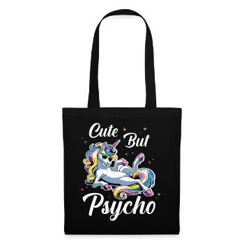 Cute Psycho Unicorn - Tote Bag - black - Front