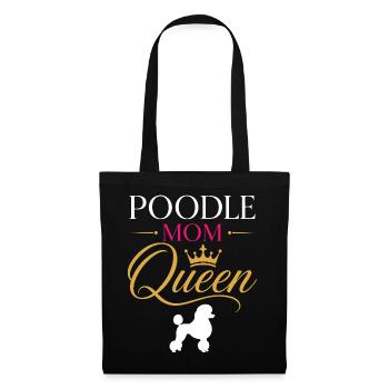 Poodle Mom Queen Crown Script - Tote Bag - black - Front
