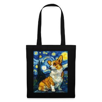 Corgi gallois Pembroke - Sac en tissu - noir - Devant