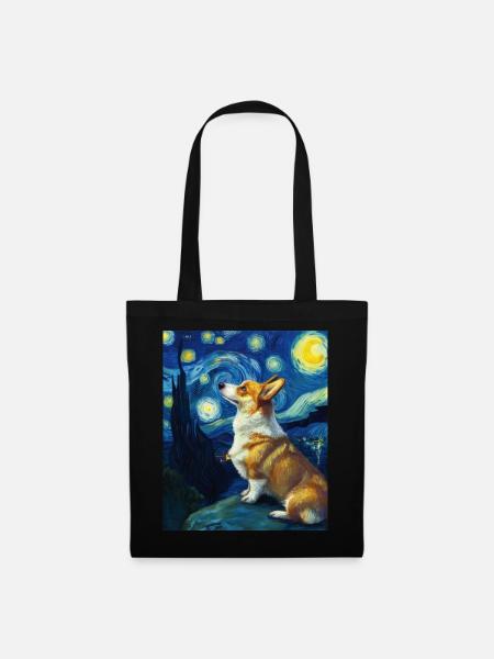 Welsh Corgi Pembroke - Stoffbeutel - Schwarz
