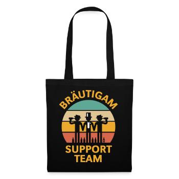 Équipe de soutien au marié (Coucher de soleil de la fête de garçon / 5C) - Sac en tissu - noir - Devant
