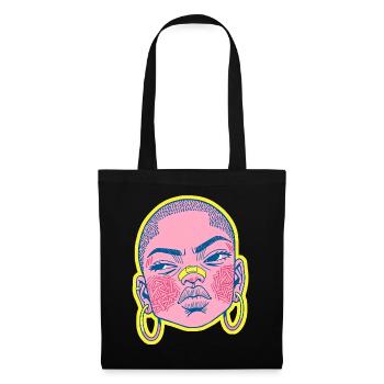 Black female portrait #9 - Tote Bag - black - Front