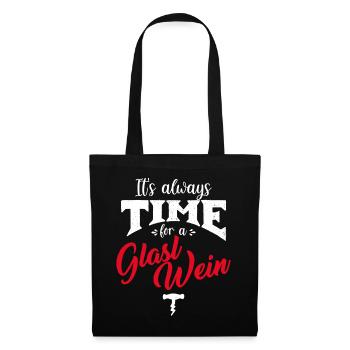 C’est toujours l’heure d’un verre de vin - Sac en tissu - noir - Devant