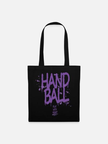 Handball Graffiti with Heart - Tote Bag - black