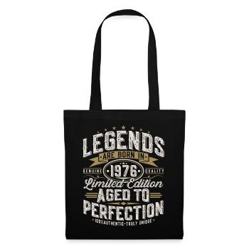 Cadeau d’anniversaire vintage vintage rétro 1976 - Sac en tissu - noir - Devant