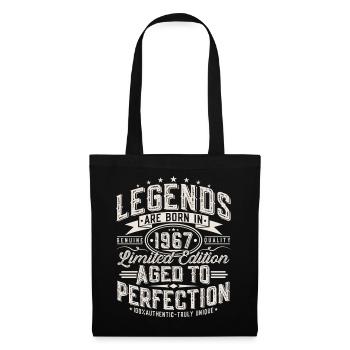 Cadeau rétro vintage d’anniversaire 1967 - Sac en tissu - noir - Devant