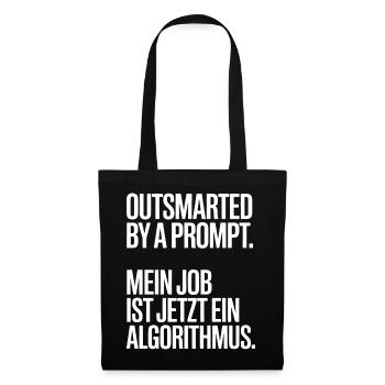 Outsmarted by a Prompt – Algorithmus - Stoffbeutel - Schwarz - Vorne
