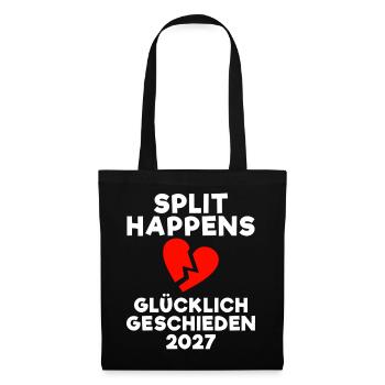 Scheidung 2027 Scheidungsgeschenk Scheidungsparty - Stoffbeutel - Schwarz - Vorne
