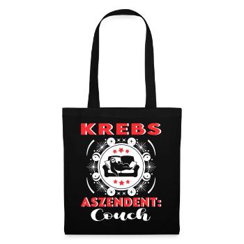 Sternzeichen Krebs Aszendent Couch Happy Birthday - Stoffbeutel - Schwarz - Vorne