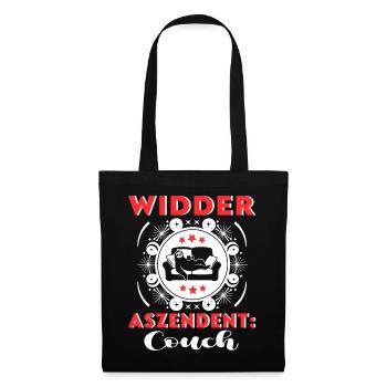 Sternzeichen Widder Aszendent Couch Happy Birthday - Stoffbeutel - Schwarz - Vorne