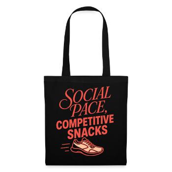 Laufen – Social Pace, Competitive Snacks - Stoffbeutel - Schwarz - Vorne