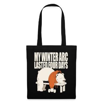 My Winter Arc Lasted Four Days – Gym Shirt - Stoffbeutel - Schwarz - Vorne