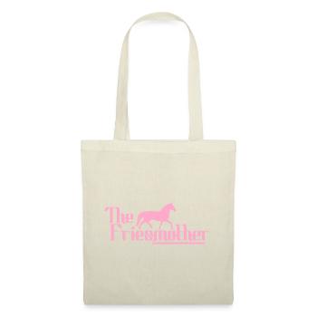 Friesenpferd Friesen Friese Pferd Mama Mom Pink - Stoffbeutel - Natur - Vorne