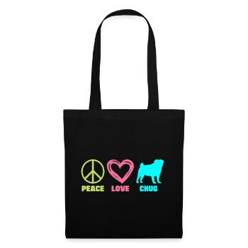 Chug Dog Mama Peace Love Say for Mistress - Sac en tissu - noir - Devant