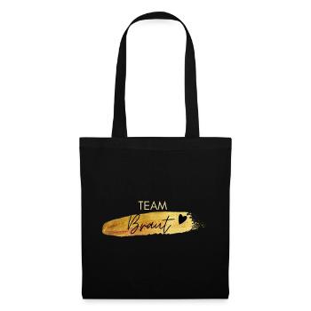 Team Braut - Junggesellinnenabschied - Stoffbeutel - Schwarz - Vorne