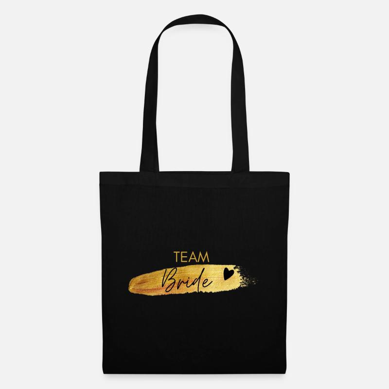 Team Bride - Junggesellinnenabschied - Stoffbeutel - Schwarz