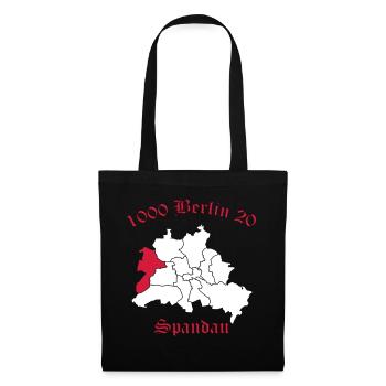 1000 Berlin 20 - Berlin Spandau (vecteur) - Sac en tissu - noir - Devant