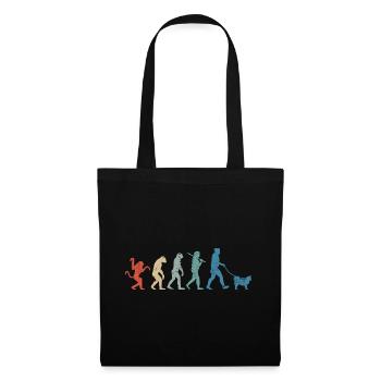Islandhund Evolution Retro Vintage - Stoffbeutel - Schwarz - Vorne