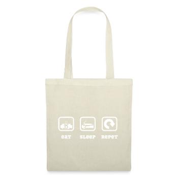 eat sleep repeat - Sac en tissu - nature - Devant